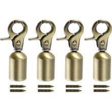 Cord End Cap, 4Pcs 13mm(0.51") End Cap Barrel Beads Terminators Cord Finding for Tassel Jewelry Making Bag Strap DIY, Bronze Tone(53x25mm)