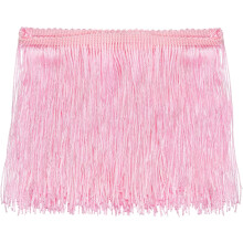 10 Yards 6 Inch Chainette Fringe Trim Tassel Sewing Lace Trim Polyester Fringe Trim Ribbon for DIY Sewing Crafts Clothing Lamp Shade Decoration, Pink