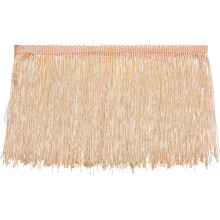 10 Yards 6 Inch Chainette Fringe Trim Tassel Sewing Lace Trim Polyester Fringe Trim Ribbon for DIY Sewing Crafts Clothing, Dusty Pink