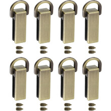 Bag Side Clip Buckle, 8Pcs 0.28" Metal Suspending Handbag Strap Chain Connector with D Ring for DIY, Purse Crossbody Shoulder (Bronze Tone)