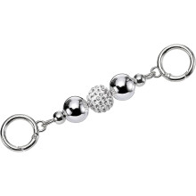 Purse Strap Extender, 14.5cm/5.7" Artificial Pearl Bag Short Chain Replacement for Women Handbag Shoulder Crossbody Bag (Silver)