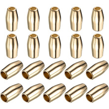 30Pcs Metal Bell Stopper, 3.7mm Conical Cord Ends Lock Rope Fastener End Stoppers for Drawstring Lanyard Backpack Bag DIY, Gold