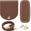 Leather Bag Making Set, 5pcs Kit with Bottom, Strap, Flap, Lock for DIY Bag Making, Coffee 1