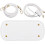 Leather Bag Backpack Making Set, 3Pcs Leather Purse Making Kit with Bag Bottom, Shoulder Strap, Drawstring for DIY Bag Making, White 1