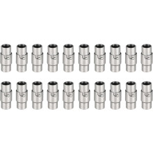 Leather Cord End Clasp, 20pc 5mm Hole Leather Clasps, Cord End Caps Closures for Jewelry Making DIY Crafts, Grey