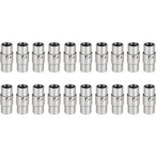 Leather Cord End Clasp, 20 Pcs 6mm Hole Leather Clasps, Cord End Caps Closures for Jewelry Making DIY Crafts, Grey