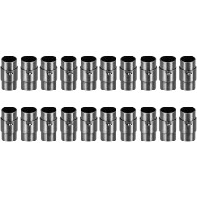 Leather Cord End Clasp, 20Pcs 8mm Hole Leather Clasps, Cord End Caps Closures for Jewelry Making DIY Crafts, Black