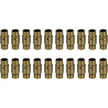 Leather Cord End Clasp, 20pcs 5mm Hole Leather Clasps, Cord End Caps Closures for Jewelry Making DIY Crafts, Bronze