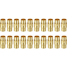 Leather Cord End Clasp, 20pcs 6mm Hole Leather Clasps, Cord End Caps Closures for Jewelry Making DIY Crafts, Gold