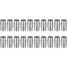 Leather Cord End Clasp - 20Pcs 8mm Hole Clasps, End Caps Closures Buckle for Jewelry Making DIY Supplies Crafts, Silver