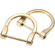 29mm(1.14") U Shape Horseshoe D-Rings Screw-in Shackle Buckle for DIY Craft, Gold Tone 6pcs