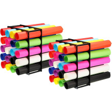 2 Set Vinyl Roll Storage Rack, Acrylic Vinyl Roll Holder for Up to 40-Holes, Vinyl Organization for Craft Room Gift Wrap Roll Vinyl Storage Organizer