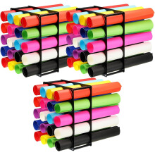 3 Set Vinyl Roll Storage Rack, Acrylic Vinyl Roll Holder for Up to 60-Holes, Vinyl Organization for Craft Room Gift Wrap Roll Vinyl Storage Organizer