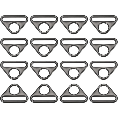 Triangle Buckle Adjuster, Triangle D Rings Adjuster Triangle with bar Swivel Clip for Webbing Bag