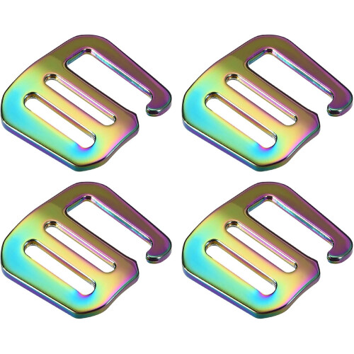 Metal G Hooks Webbing Buckles G-Hook Wave Buckle Adjuster Slide Buckle for Backpack