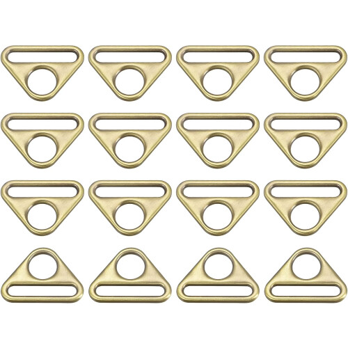 Triangle Buckle Adjuster, Triangle D Rings Adjuster Triangle with bar Swivel Clip for Bag Strap,