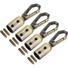 Cord End Cap, 4Pcs 8mm/0.32" End Cap Barrel Beads Terminators Cord with Screws Finding for Tassel Jewelry Making Bag Strap DIY, Bronze