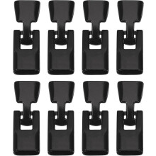 8 Sets Black Alloy Bracelet Flat Buckle Clasps, 35mm Clasps Leather Cord End Cap Connector for DIY Flat Leather Bracelet Jewelry Making