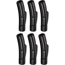 6Pcs 4mm Hole Column Clasps, Stainless Steel, Black (30mm)