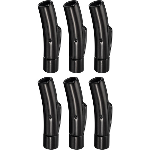 6Pcs 4mm Hole Column Clasps, Stainless Steel, Black (30mm)