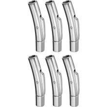 Leather Cord End Clasp, 6Pcs 3mm Hole Column Clasps Connectors, Stainless Steel Clasps Closures Leather Cord Buckle for Making DIY Supplies Crafts, Si