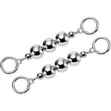 Purse Strap Extender, 2Pcs 15cm/5.9" Bead Bag Short Chain Replacement for Women Handbag Shoulder Crossbody Bag (Silver)