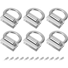 Metal Bag Connector D Ring, Purse Bridge Hanger Buckle with Screws for Purse DIY, Key Chain Lanyard