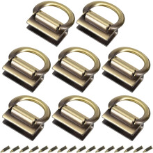 Metal Bag Connector with D Ring, Purse Bridge Hanger with Screws for Purse DIY, Key Chain Lanyard