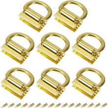 Metal Bag Connector with D Ring, Purse Bridge Hanger with Screws for Purse DIY, Key Chain Lanyard