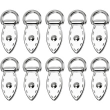 Bag Side Clip Buckle - 10Pcs Metal Suspending Leaf Shape Purse Strap Chain Connector with D Ring for DIY Making Bag Purse Crossbody Shoulder (Silver T