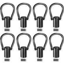 Cord End Cap, 13mm(0.51") Barrel End Cap Terminators Cord Finding for DIY Making Tassel Bag Strap 8Pcs Black(58x36mm)