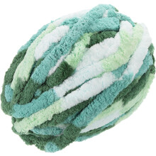 Chunky Yarn, 1Pcs 27m x 2cm - Polyester Blanket Yarn, Hand-Knitted DIY Thick Chenille Yarn for Crocheting Blankets Bags Scarf Hats (Mixed Cyan)