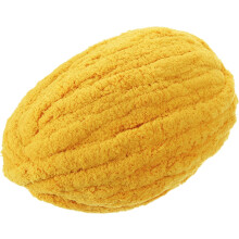 Chunky Yarn, 1Pcs 27m x 2cm - Polyester Blanket Yarn, Hand-Knitted DIY Thick Chenille Yarn for Crocheting Blankets Bags Scarf Hats (Ginger Yellow)