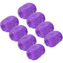 Crochet Yarn Skeins, 400g/14oz (8 Pack of 50g) Soft Crochet Yarns Cotton Yarn for Knitting and Crocheting Craft Project, Bright Purple