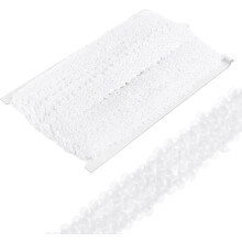 10 Yards 1.2 Inch Elastic Sequins Trim Stretch Flat Sequin Paillette Fabric Ribbon Trim Strip for Crafts Sewing Costume Dress, White