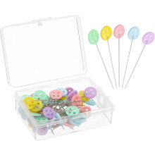 Straight Pins 200pcs Multicolor Straight Quilting Pins Button Head Sewing Pins for Dressmaker, DIY Craft, Sewing Project
