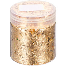 Gold Foil Flakes for Resin, 3g Metallic Foil Flakes, Imitation Gold Foil Flakes Metallic Leaf for Nail Art, Resin Art, Crafts, Painting, Candle and Je