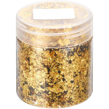 Gold Foil Flakes for Resin, 3g Metallic Leaf for Nail Art, Resin Art, Crafts, Painting, Candle and Jewelry Making