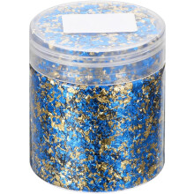 Gold Foil Flakes for Resin, 3g Metallic Foil Flakes, Imitation Gold Foil Flakes Metallic Leaf for Nail Art, Resin Art, Crafts, Painting, Candle and Je