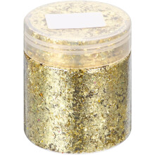 Gold Foil Flakes for Resin, 3g Metallic Foil Flakes, Imitation Gold Foil Flakes Metallic Leaf for Nail Art, Resin Art, Crafts, Painting, Candle and Je