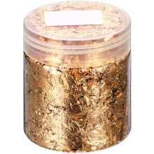 Gold Foil Flakes for Resin, 3g Metallic Foil Flakes, Imitation Gold Foil Flakes Metallic Leaf for Nail Art, Resin Art, Crafts, Painting, Candle and Je
