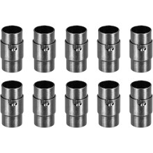 10Pcs 8mm Black Copper Leather Cord End Clasp, Locking Bracelet Clasp for Jewelry Making DIY Supplies Crafts