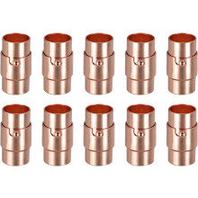 Leather Cord End Clasp, 10pcs 8mm Hole Clasps, Cord End Caps Closures for Jewelry Making DIY Crafts, Rose Gold