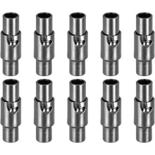 Leather Cord End Clasp, 10 Pcs 3mm Hole Leather Clasps, Cord End Caps Closures for Jewelry Making DIY Crafts, Black
