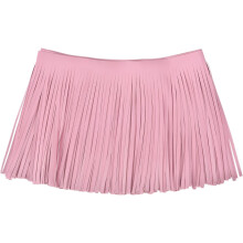 2 Yards 8 Inch PU Faux Leather Fringe Trim Double Side Leather Sewing Tassel Fringe for DIY Sewing Dress Crafts Skirt Decoration, Pink