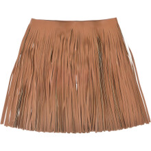 2 Yards 12 Inch PU Faux Leather Fringe Trim Double Side Leather Sewing Tassel Fringe for DIY Sewing Dress Crafts Skirt Decoration, Brown