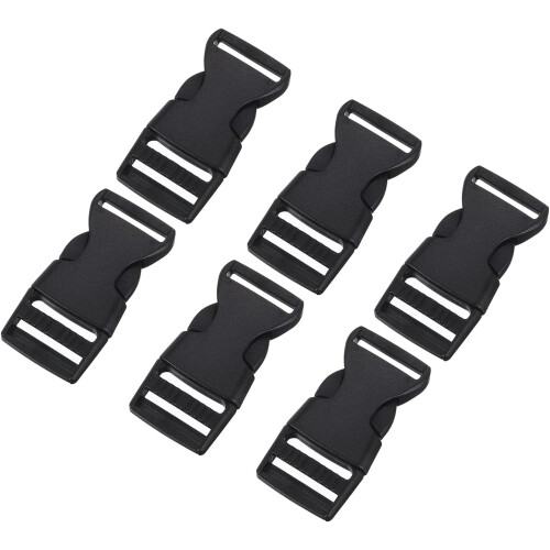 Side Release Buckle, Plastic Dual Adjustable Buckle Clip Replacement for Backpack Luggage Strap Belt