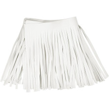 1 Yard 6 Inch PU Faux Leather Fringe Trim Double Side Leather Sewing Tassel Fringe for DIY Sewing Dress Crafts Skirt Decoration, Beige