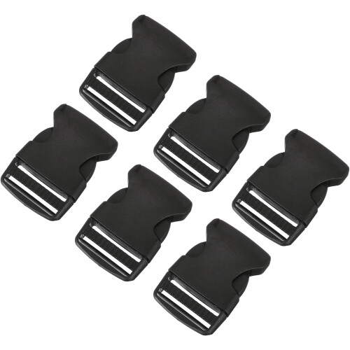 Side Release Buckle, Plastic Dual Adjustable Buckle Clip Replacement for Backpack Luggage Straps Belt