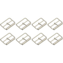 Metal Roller Buckles, Triglides Slider Movable Bar Strap Adjuster Rectangle Keeper for Bags Leather Crafts